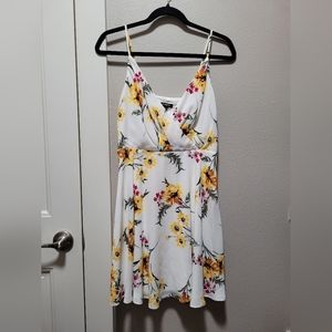 Express floral fit and flare summer dress